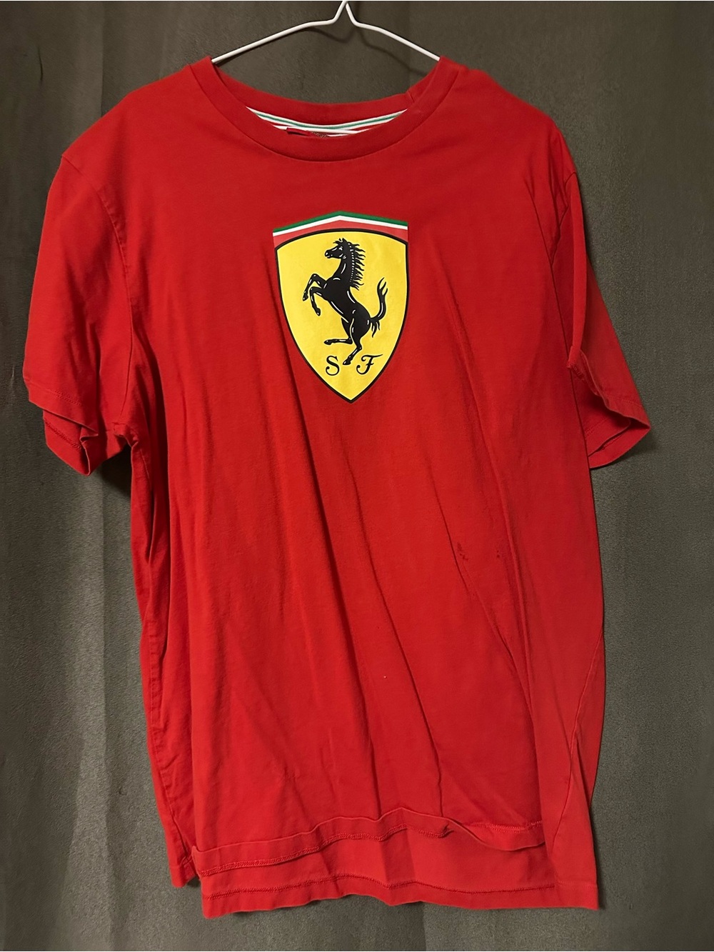 Scuderia Ferrari Red T-Shirt with Yellow Shield Crest